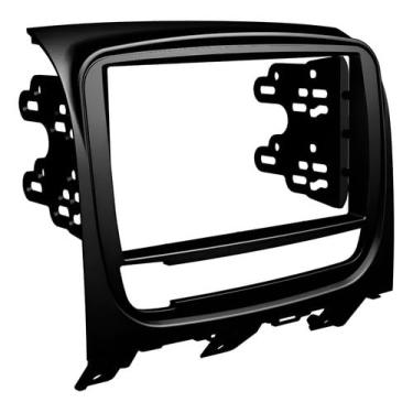 Imagem de Moldura Painel Palio Weekend 2012 2013 2014 2015 2 Din Preta