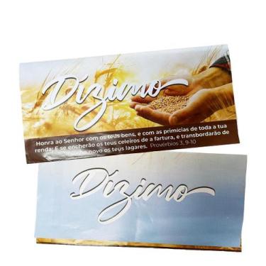 Imagem de Envelope Especial Dízimo Colado Grãos Anual - 23x10cm - 50 Unidades - 