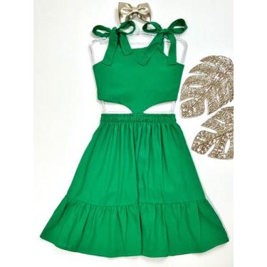 Imagem de Vestido Vermelho Infantil feminino moda festa natal ano novo modinha m