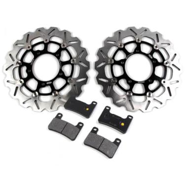 Imagem de Discos e pastilhas de freio dianteiro Arashi para Suzuki GSXR 600 750 2006-2007, GSXR 1000 2005-2008, acessórios de substituição de motocicleta preto