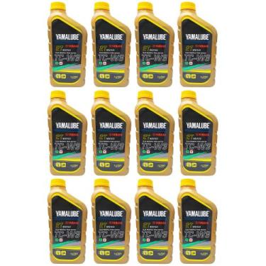 Imagem de Óleo Motores de Popa 2 Tempos Yamalube TCW3 1 Litro Kit Com 12 Litros 
