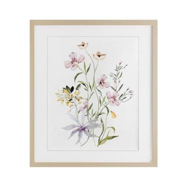 Imagem de Stupell Industries Pacote de folhagem floral impressão emoldurada de bétula sob vidro, design por letras e forrado, 40,6 x 33,5 cm