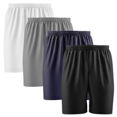 Imagem de Kit 4 Calção Short Futebol Basquete Vôlei Bermuda Dry Treino Academia-Masculino