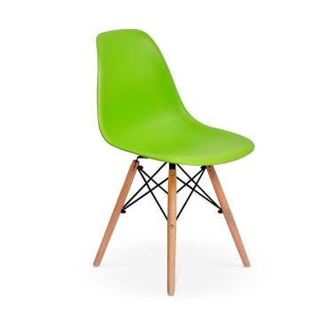 Imagem de Kit Mesa Eiffel 100cm Branca 04 Cadeiras Charles Eames Verde