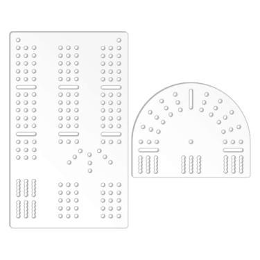 Imagem de PH PandaHall Modelos de placa de cribbage com 3 faixas de acrílico para roteador, guia de marcenaria, kit de modelos de trilhos com orifício de 3 mm para guia de roteador faça você mesmo para projetos