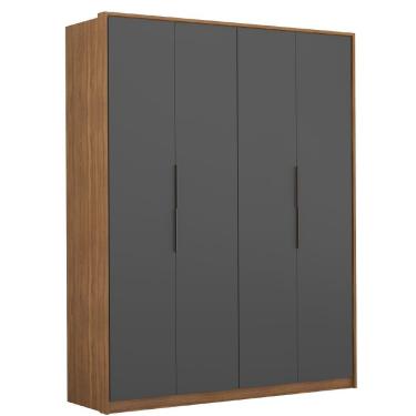 Imagem de Guarda Roupa Casal 4 Portas Attore Amêndola Grafito D43010k