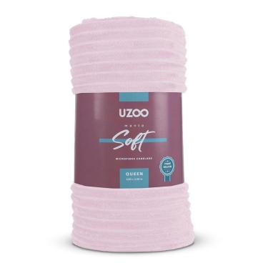 Imagem de Manta Microfibra Flannel Soft Queen Canelada 220x240cm - Uzoo Manta Microfibra Flannel Soft Queen Canelada 220x240cm Rose