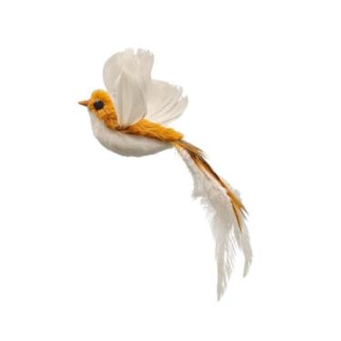 Imagem de Luzhengyang Recargas de varinha Feather Cat Teaser – Cabeças inspiradas em pássaros naturais, acessórios de brinquedo de gato para brincadeiras interativas (pacote com 5) (refil de pardal Xuan marrom)