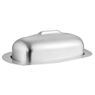 Imagem de Manteigueira De Inox Porta Manteiga Com Tampa Oval