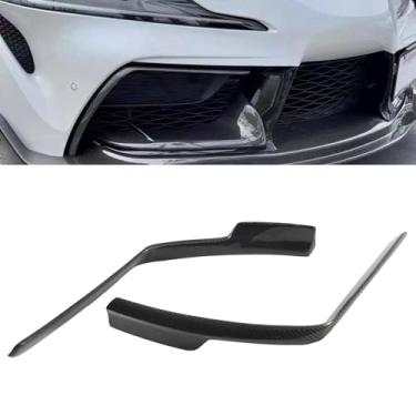 Imagem de Fancemot Presa de acabamento superior de para-choque frontal de fibra de carbono real compatível com Toyota Supra A90 A91 GR de 6ª geração 2020-2025