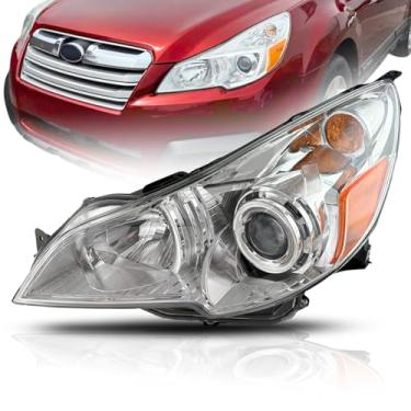 Imagem de ALLIGATOR AUTO LIGHTS Conjunto de farol compatível com Subaru Outback, Legacy 2010-2014 farol lado esquerdo/motorista, compatível com DOT/SAE, lâmpadas incluídas