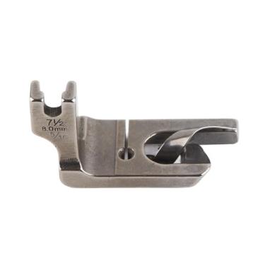 Imagem de Calcador de bainha enrolada para máquina de costura, cama de agulha única industrial universal de aço inoxidável em diferentes tamanhos para calcador quebrado ou velho (8,0 mm)