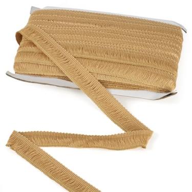 Imagem de Acabamento de franja de franja Burlywood de 27 jardas de 2,5 cm - FASHEWELRY de algodão com franja de renda para costura, artesanato, roupas, cortina, vestido, travesseiro, decoração de casa