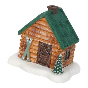Imagem de Generic Queimador de incenso em forma de cabana de Natal, estatueta de casa de vila natalina, presente festivo com chaminé para sala de estar e quarto.