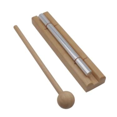 Imagem de Soundspire Sino de meditação com martelo, sino de mão de tom único para gerenciamento de sala de aula, professores de ioga, terapia de cura sonora (instrumento de atenção plena de metal)