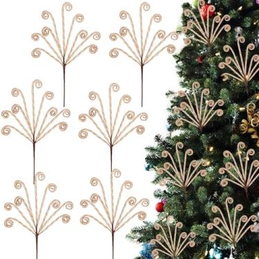 Imagem de Briful Pacote com 6 palhetas de bengala de doces de Natal, 39,9 cm de linho, doces torcidos, enfeite de árvore de Natal, spray para decoração de guirlandas, guirlandas, vasos de decoração