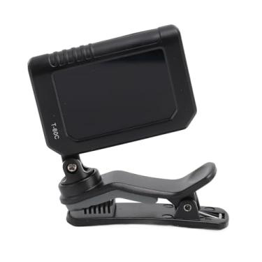 Imagem de Afinador de guitarra com clipe eletrônico digital LCD Afinação rápida precisa A0 a C8 430 a 450 Hz A4 Violino baixo Ukulele prática preto ABS