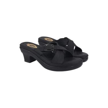 Imagem de Shoetopia Salto médico ortopédico confortável para mulheres e meninas|palmilha acolchoada|leve|uso diário | uso ao ar livre, Preto, 7 UK