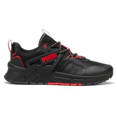 Imagem de PUMA Tênis masculino Pacer Plus Trail com cadarço casual - preto, Preto, 42