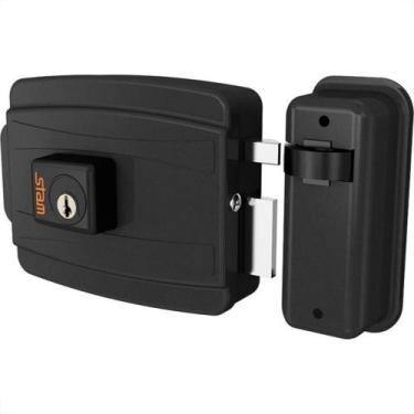 Imagem de Fechadura Eletrica Stam 12V Preta Abre Para Dentro 56327, Preto, 12v