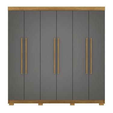 Imagem de Guarda-roupa Alto 6 Portas 2 Gavetas Norway Nature-alasca