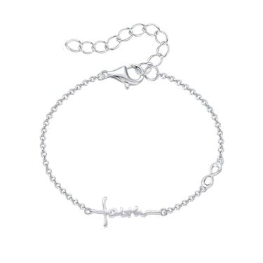 Imagem de CCmfgjew Pulseira cruzada, banhada a ouro 14K, joia religiosa, cristã, presente para mulheres, mãe, esposa, aniversário, Small, Latão, Sem Pedra Preciosa