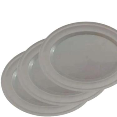 Imagem de Travessa Oval Rasa 30cm – Baixela Plástica para Porções e Serviço de Mesa (3 Unidades)