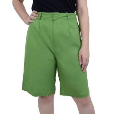 Imagem de Bermuda Feminina Tharog Jorts Alfaiataria Verde - TH2367-Feminino