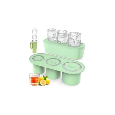 Imagem de Forma de Gelo Copo Shot, Silicone, 4 Moldes, Livre de BPA, 12,5x12,5x6,5cm, para Drinks e Bebidas