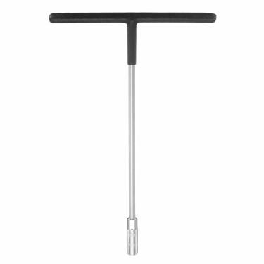 Imagem de HARFINGTON Chave de soquete em T 10 mm de aço de carbono métrico de 6 pontos hexagonais hexagonais em forma de T com alça antiderrapante para reparo de motocicleta, veículo, carro, bicicleta