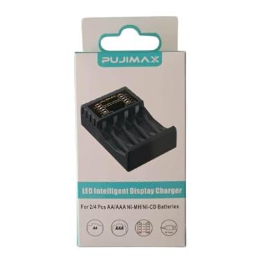 Imagem de Carregador De Pilhas 4 Slot Indicador Led Inteligente Para Pilhas Recarregáveis AAA/AA De 1.2V (Carregador)