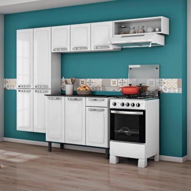 Imagem de Cozinha Completa Itatiaia Rose 245cm Em Aço Branca