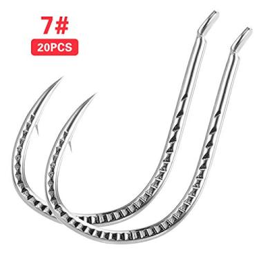 Imagem de 20 UNIDADES Anzóis de Pesca Aço Carbono Alto Isca Mole Jig Peixe Artigos com Barbas Design Canal Múltiplo Alta Resistência Prático Ferramenta Maravilhosa para Amantes da