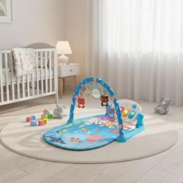 Imagem de Tapete de Atividades para Bebê Musical com Piano e Arco de Brinquedos 