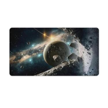 Imagem de FoRes Céu estrelado universo barreira pedra grande tapete de mouse pad base de borracha antiderrapante tapete de mesa laptop acessórios de computador suprimentos bloco de escrita para escritório casa