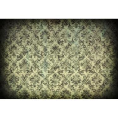 Imagem de Yeele Pano de fundo padrão floral damasco de meados do século 3 x 2,4 m, vintage, europeu, clássico, floral, sala interna, fundo fotográfico para crianças, adultos, retratos artísticos, adereços para