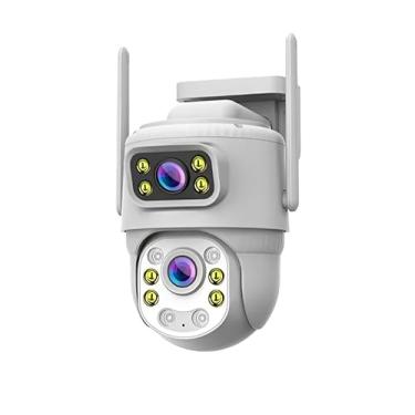 Imagem de Câmera de Segurança Lente Dupla 3MP – Visão Noturna Colorida, Zoom Digital 4x e Áudio Bidirecional – Wi-Fi 2.4GHz e App iCSee – Sensor de Movimento (Controle pelo celular)