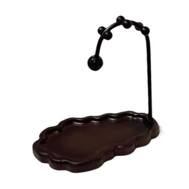 Imagem de IEUDNS Porta-chaves de entrada, organizador de joias, bandeja decorativa para casa, expositor de joias, suporte para chaves para sala de estar, cômoda ou, 25x24cm