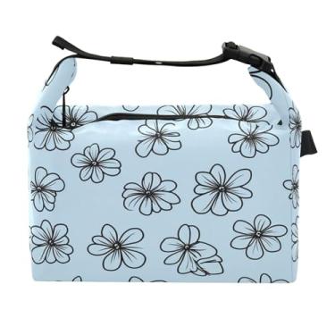 Imagem de STAYTOP Lancheira de flores fofas com fivela de alça, lancheira isolada para meninos e meninas, lancheira térmica para trabalho escolar