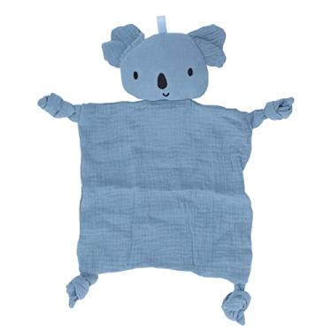 Imagem de SIWOTED Cobertor de segurança para bebês, gaze de algodão macio, secagem rápida, lavável, brinquedos de segurança para recém-nascidos (Azul)