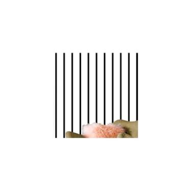 Imagem de Papel de Parede Adesivo PVC Listrado Preto e Branco, 5m x 45cm, Autocolante, Removível