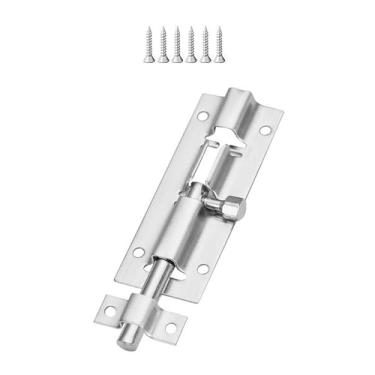 Imagem de VIPERMARK 1 parafuso de fechadura de porta, parafuso deslizante de fechadura de porta de aço inoxidável, adequado para banheiros, quartos, banheiros, galpões, portas, etc