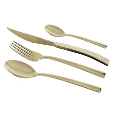 Imagem de Faqueiro em Aço Inox 24 Peças Champanhe Fracalanza - Full Fit