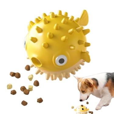 Imagem de SLAUNT Brinquedos interativos para cães com distribuição de guloseimas, brinquedo durável para mantê-los ocupados para treinamento de QI e alimentador lento para limpar os dentes e reduzir o tédio