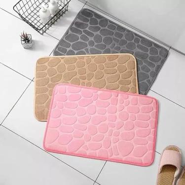 Imagem de Kit 3 Tapete Soft Banheiro 60x40cm Secagem Rápida Antiderrapante