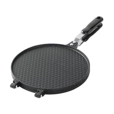 Imagem de IEUDNS Máquina de fazer cones de waffle, frigideira antiaderente para crepes e cones de sorvete para festas, cozinha e confeitaria, 22cm