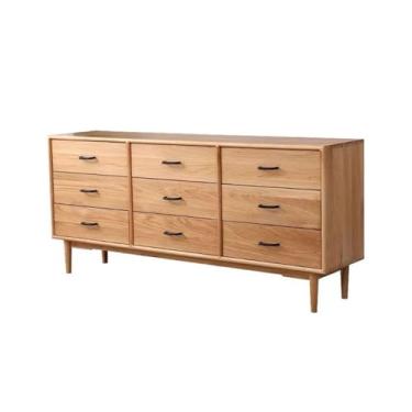 Imagem de Cômodas Aparador de jantar doméstico, quarto contra a parede, armário armazenamento, sala estar, vários níveis com gaveta, nove gavetas