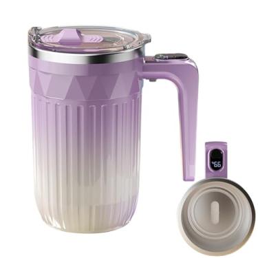 Imagem de Caneca de Café com Agitação Automática - Caneca Térmica com Agitador de 45cl | Agitador Extraível e Recarregável para Café | Para Leite Chá Cacau Chocolate Bebidas Casa