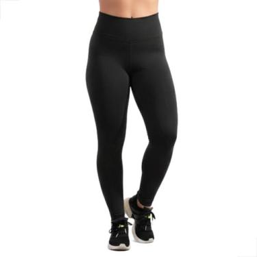 Imagem de Calça Legging Feminina Preta Suplex Cintura Alta Academia Tamanho:MCor