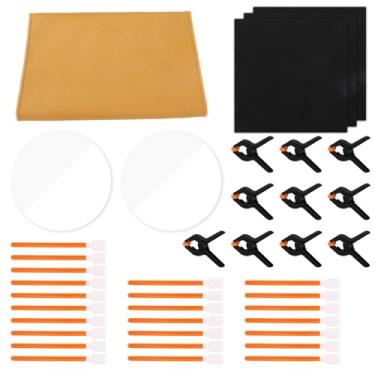 Imagem de 66un Kit de Cuidados Para Cards Colecionáveis, Incluindo 10 Clipes Nylon 2 Folhas Redondas de Acrílico 3 Juntas 1 Toalha Camurça e 50 Cotonetes Quadrados
